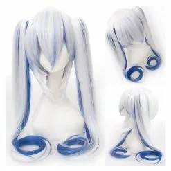 Cosplay Clans Anime VOCALOID Hatsune Miku 120cm Long Straight Double Ponytail Multicolor Bangs Cosplay Wigs -Cosplay Clans Sales WG197 11
