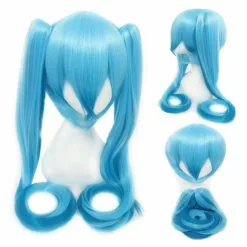 Cosplay Clans Anime VOCALOID Hatsune Miku 120cm Long Straight Double Ponytail Multicolor Bangs Cosplay Wigs -Cosplay Clans Sales WG197 12