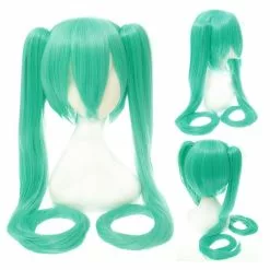 Cosplay Clans Anime VOCALOID Hatsune Miku 120cm Long Straight Double Ponytail Multicolor Bangs Cosplay Wigs -Cosplay Clans Sales WG197 15