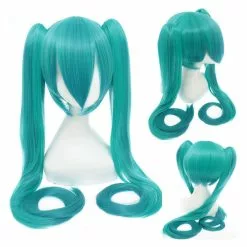 Cosplay Clans Anime VOCALOID Hatsune Miku 120cm Long Straight Double Ponytail Multicolor Bangs Cosplay Wigs -Cosplay Clans Sales WG197 16