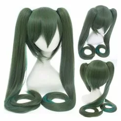 Cosplay Clans Anime VOCALOID Hatsune Miku 120cm Long Straight Double Ponytail Multicolor Bangs Cosplay Wigs -Cosplay Clans Sales WG197 17