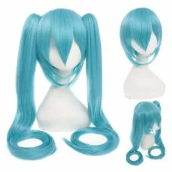 Cosplay Clans Anime VOCALOID Hatsune Miku 120cm Long Straight Double Ponytail Multicolor Bangs Cosplay Wigs -Cosplay Clans Sales WG197 18