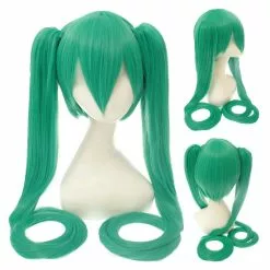 Cosplay Clans Anime VOCALOID Hatsune Miku 120cm Long Straight Double Ponytail Multicolor Bangs Cosplay Wigs -Cosplay Clans Sales WG197 6