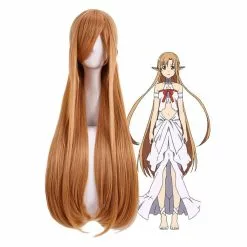 Cosplay Clans Anime Sword Art Online Yuuki Asuna Long Brown Cosplay Wigs
