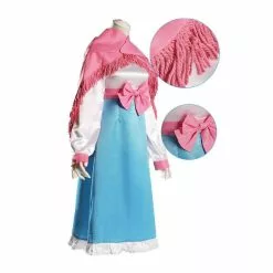 Cosplay Clans Anime Steins Gate 0 Shiina Mayuri White And Blue Dress Cosplay Costume With Scarf -Cosplay Clans Sales hiinaMayuri3