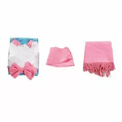 Cosplay Clans Anime Steins Gate 0 Shiina Mayuri White And Blue Dress Cosplay Costume With Scarf -Cosplay Clans Sales hm