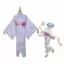 Cosplay Clans Anime Re:Zero Starting Life In Another World Rem Summer Kimono Cosplay Costume
