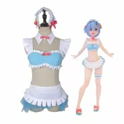 Cosplay Clans Anime Re:Zero Starting Life In Another World Rem Swimsuit Cosplay Costume