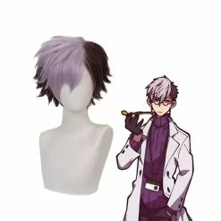 Cosplay Clans Anime TBHK Toilet-bound Hanako-kun Tsuchigomori Short Brown And Purple Cosplay Wigs